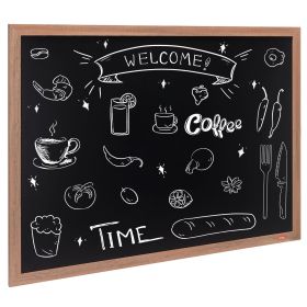 VEVOR Magnetic Chalk Board, Hanging Message Signs with Chalks & Eraser, Vintage Wooden Chalkboard Sign