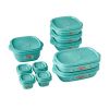 20-Piece Food Storage Set with BPA-Free Plastic Containers and Lids, Breezy Blossom