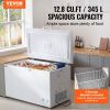 VEVOR Chest Freezer, 12.8 Cu.ft / 345 L Large Deep Freezer & 4 Removable Baskets