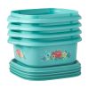 20-Piece Food Storage Set with BPA-Free Plastic Containers and Lids, Breezy Blossom