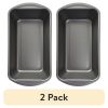 (2 pack) Nonstick 9" x 5" x 2.7" Large Bread and Loaf Pan, Meatloaf, Gray