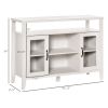 HOMCOM Retro Sideboard Buffet Cabinet with Storage Shelves, 2 Framed Glass Doors and Anti-Topple, White