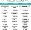 30 PC Glass Food Storage Containers with Lids - Reusable Glass Meal Prep Containers for Lunch & Leftovers - Airtight & Leakproof Snap Locking Lids - O