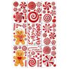 9 Sheets Red Gingerbread Man Window Clings Merry Christmas Party Window Decoration Red Peppermint Candy Lollipop Cane Gingerbread Pattern Window Decal