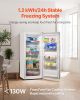 Convertible Freezer/Refrigerator, 14 Cu.Ft Frost Free Upright Freezer with Temp Control Panel, Door Open too Long Alarm, Adjustable Shelves and LED