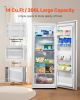 Convertible Freezer/Refrigerator, 14 Cu.Ft Frost Free Upright Freezer with Temp Control Panel, Door Open too Long Alarm, Adjustable Shelves and LED