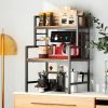 3-Tier Microwave Stand with 2 Open Shelves and Heavy-duty Metal Frame