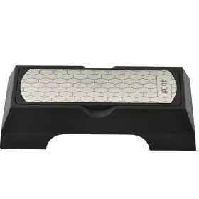 Diamond Double-sided Sharpening Stone 400#/1000# with Coarse And Fine Grit And Non-slip Base - Suitable for Kitchen Knives, Chisels, Axes (Color: Black)