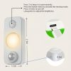 4PCS LED motion-sensing bulb, rechargeable cabinet light, stick-on wireless LED night light, under drawers, shelves, and cabinets, warm white